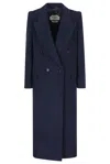 Max Mara 'albania' Virgin Wool Blend Coat In Blue