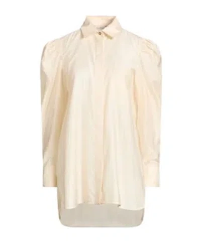 Max Mara Collared Button-down Long-sleeve Shirt In Nude