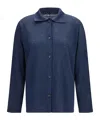 Max Mara Collared Buttoned Cardigan In Blue
