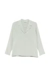 Max Mara Collared Buttoned Shirt In Green