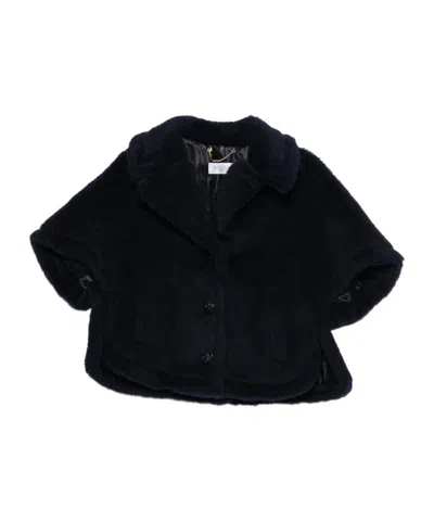 Max Mara Collared Cape In Animal Print