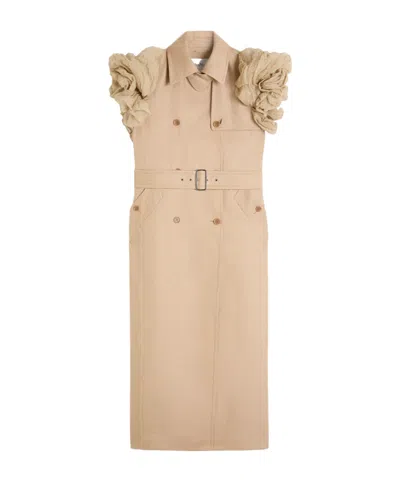 Max Mara Collared Coat In Brown