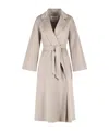 Max Mara Collared Coat In Neutral