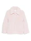 Max Mara Collared Coat In Pink