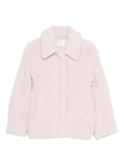 Max Mara Collared Coat In Pink