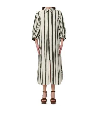 Max Mara Collared Dress In White