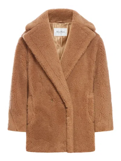 MAX MARA COLLARED FUR LONG-SLEEVED COAT