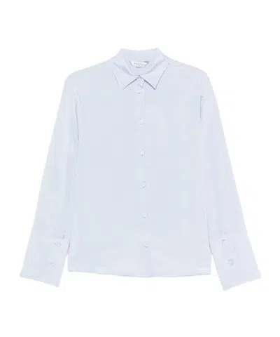 Max Mara Collared Long-sleeved Shirt In White