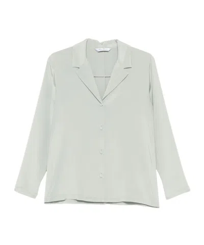 Max Mara Collared Long-sleeved Shirt In White