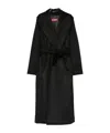 Max Mara Collared Long-sleeved Coat In Black