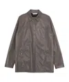 Max Mara Collared Long-sleeved Leather Jacket In Brown