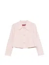 Max Mara Collared Patch-pocket Jacket In Pink