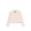 Max Mara Collared Patch-pocket Jacket In Pink