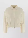 Max Mara Collared Sweatshirt With Front Pockets And Long Sleeves In Multi