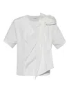 Max Mara Round Neck Short Sleeve T-shirt In White