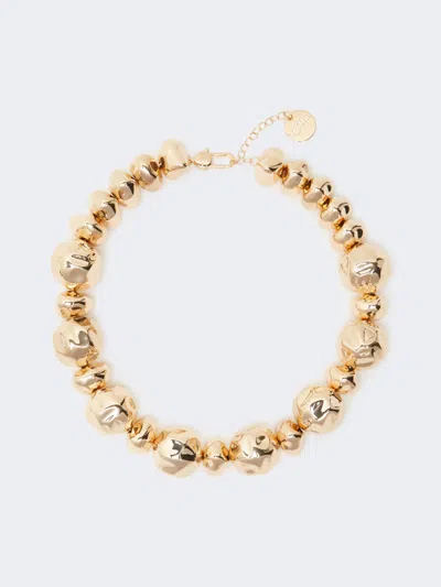 Max Mara Collier Ras De Cou Avec Sphères Irrégulières In Orange