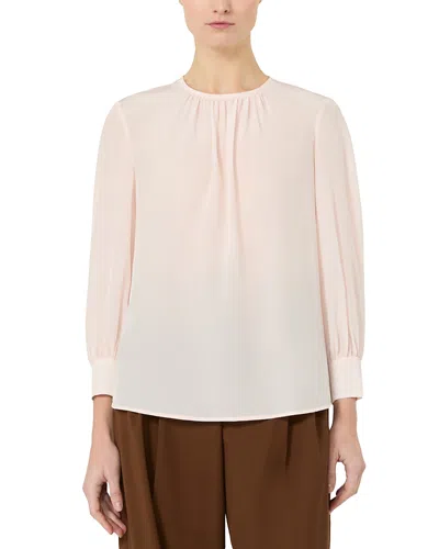 Max Mara Colmo Silk Blouse In Pink