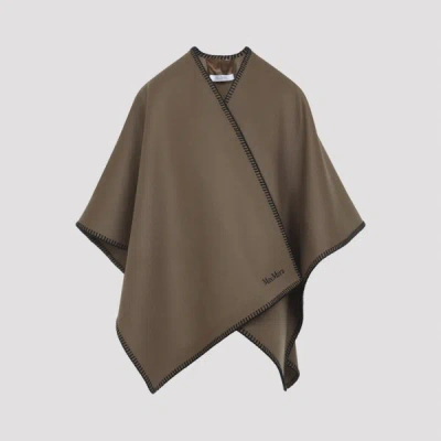 Max Mara Colomba Cape Os In Brown