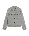 Max Mara Color-blocking Logo Casual Jacket In Gray