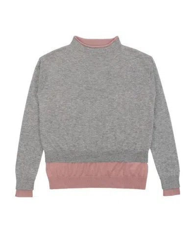 Max Mara Color Long-sleeved Pullover In Gray
