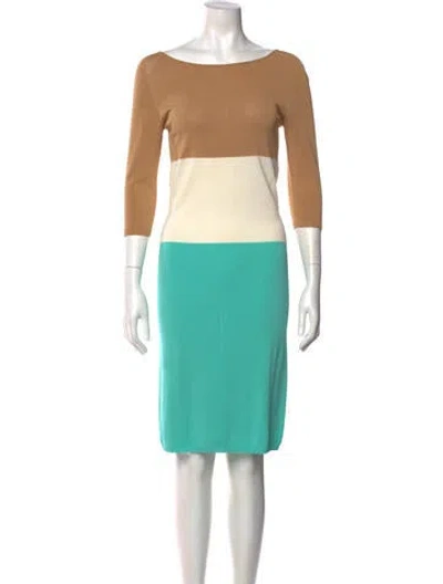 Pre-owned Max Mara Colorblock Pattern Knee-length Dress