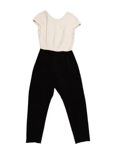 Pre-owned Max Mara Colorblock Pattern Scoop Neck Jumpsuit In Black
