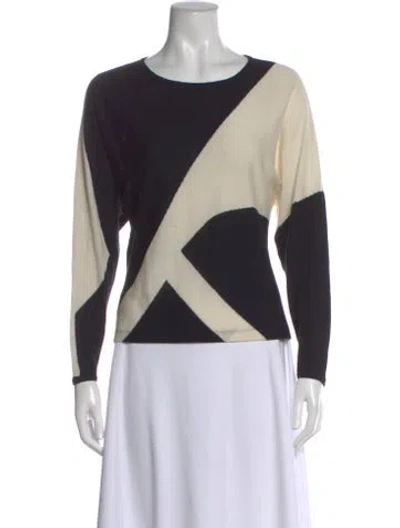Pre-owned Max Mara Colorblock Pattern Scoop Neck Sweater