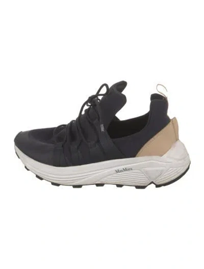 Pre-owned Max Mara Colorblock Pattern Sneakers In Blue