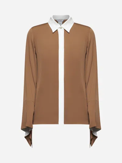 MAX MARA COLORBLOCK SILK PIO SHIRT