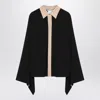 Max Mara Black Silk Colour-block Shirt In Black
