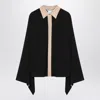 Max Mara Black Silk Colour-block Shirt In Black