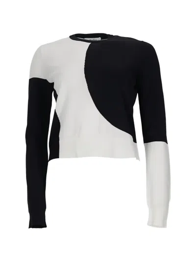 Max Mara Colour-block Intarsia-knit Sweater In Multi