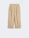 Max Mara Comfort Gabardine Trousers In Brown