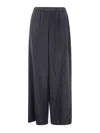 Max Mara Comfort Pants In Stretch Crepe De Chine In Black