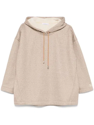 Max Mara Rally Hoodie In Brown