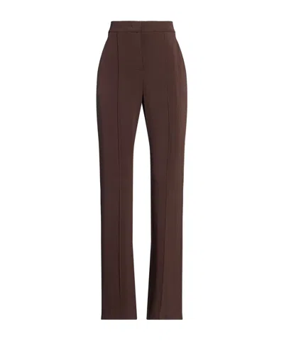 Max Mara Comfortable Solid-color Stretch Flared Pants In Red