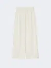 Max Mara Comfortable Trousers In Stretch Crêpe De Chine In White