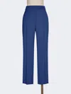 Max Mara Comfortable Wool Trousers In Blue