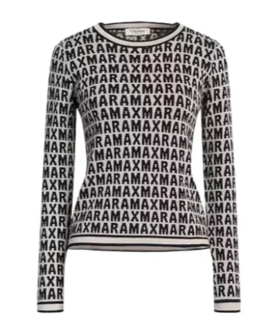 Max Mara Comfy Thin Wool Knit Sweater In Gray