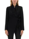 Max Mara Comma Piano Jacket In Black