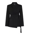 Max Mara Comma Piano Jacket In Black