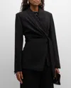 Max Mara Comma Piano Jacket In Black