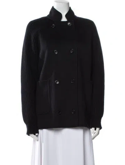 Pre-owned Max Mara Commoso Wool Coat In Blue