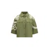 Max Mara Weekend Lace-embroidered Cotton Jacket In Green