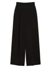 Max Mara High Waist Wide-leg Trousers With Side Pockets In Black