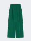 Max Mara Compact Cady Trousers In Green
