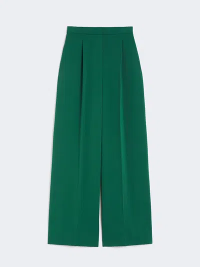 Max Mara Compact Cady Trousers In Green