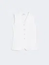 Max Mara Compact Jersey Gilet In White