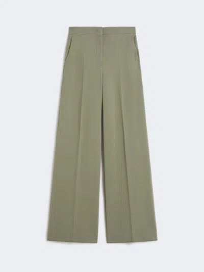 Max Mara Compact Jersey Trousers In Green