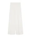 Max Mara Wide-leg White Linen Trousers With High Waist In White